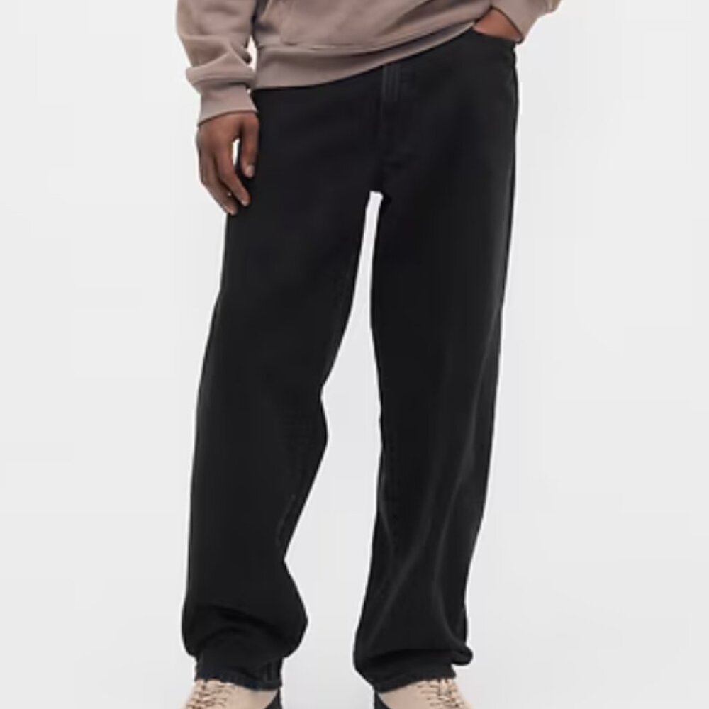 GAP Men's Baggy Jeans, Black Wash, 30Wx30L, EUC